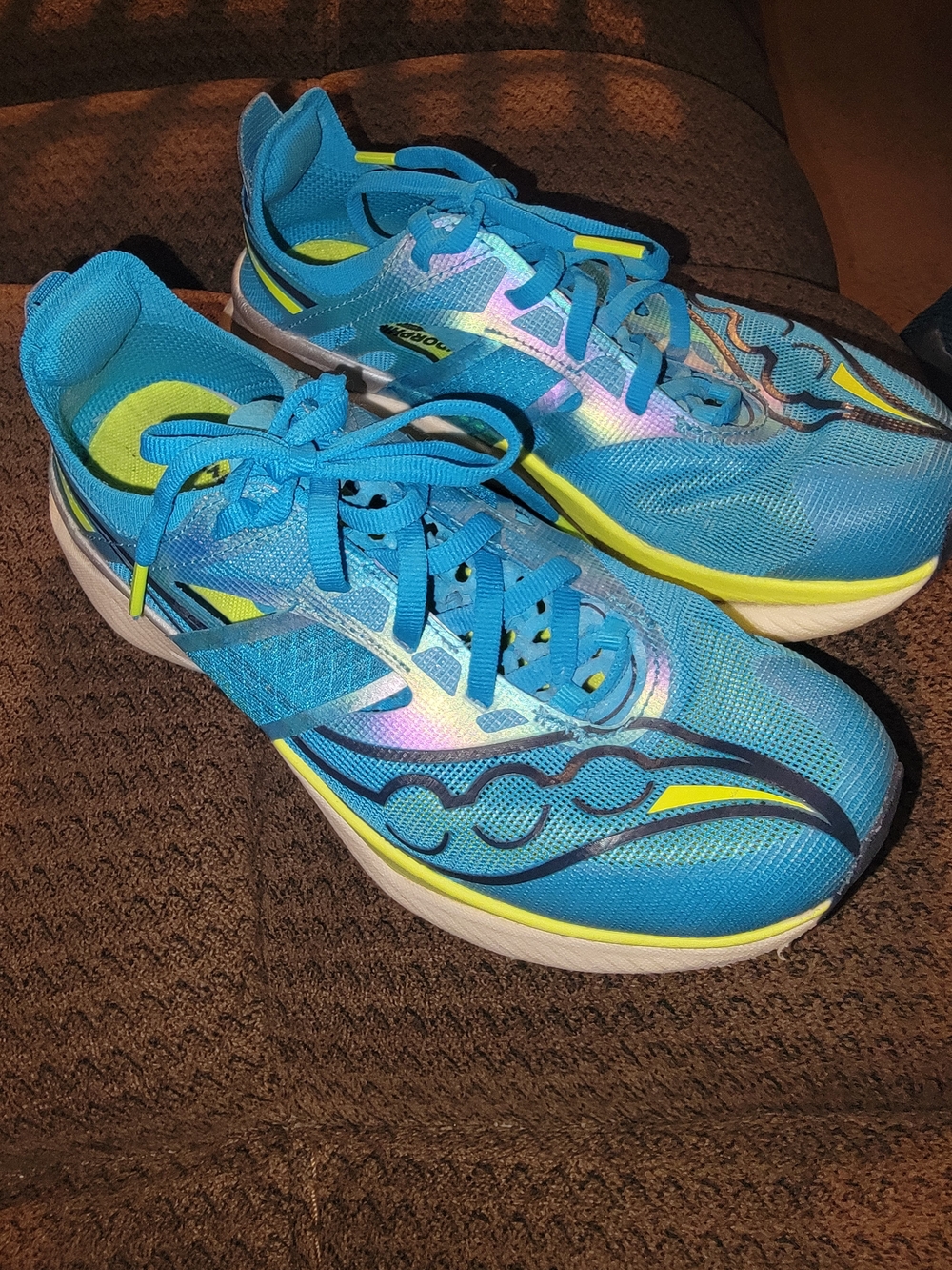 SAUCONY ENDORPHIN ELITE 1 Blue and Yellow Running Shoes